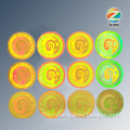 golden hologram sticker round type customized 3d hologram sticker